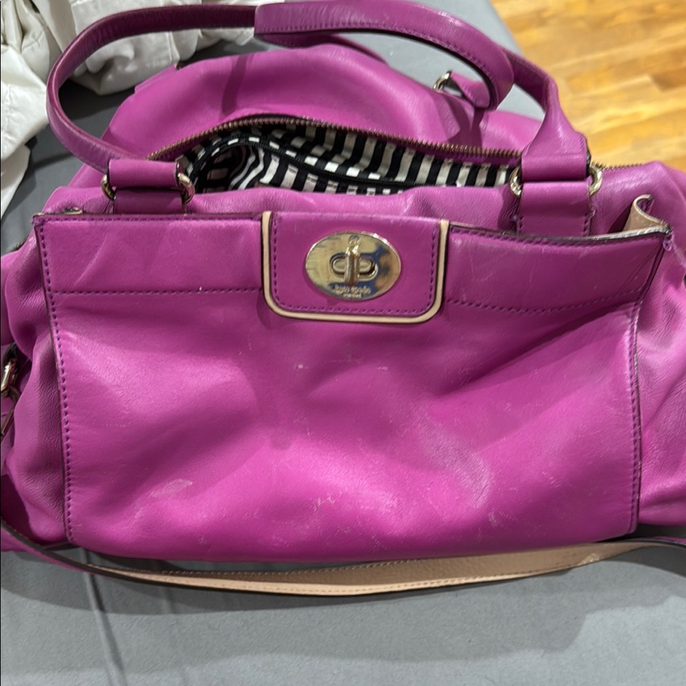 Purple Leather Handbag